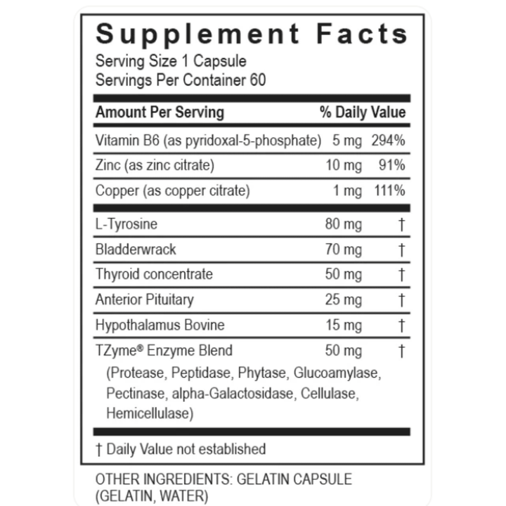 Transformation Enzymes Thyroid Complex Vitamins Minerals and Herbs 60 Capsules - POWER FIT SHOP — Powering Preparedness, Health &amp; Home