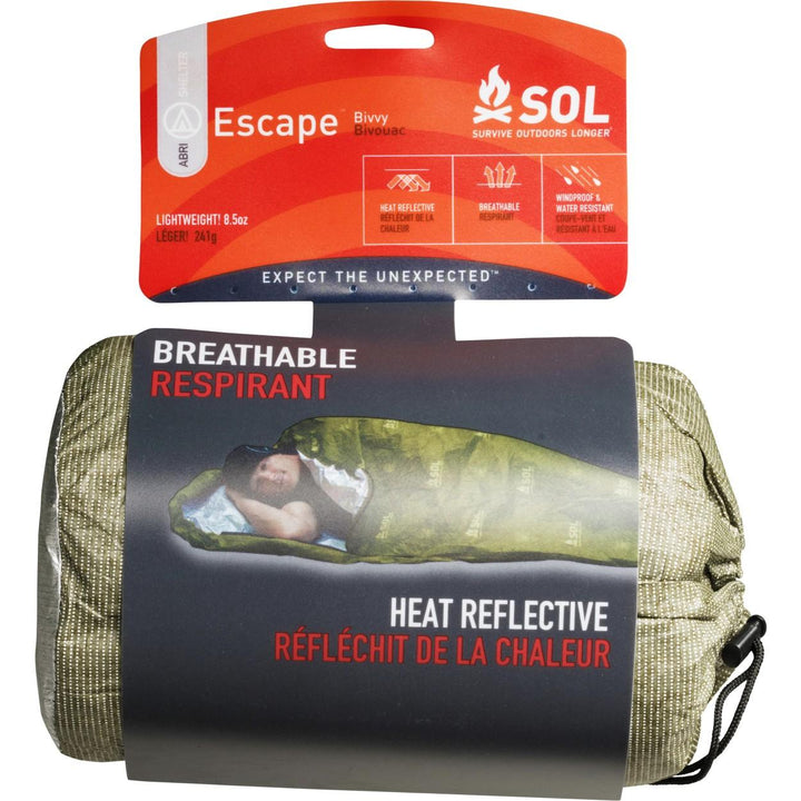Survive Outdoors Longer Escape Bivvy OD Green Lightweight Emergency Shelter