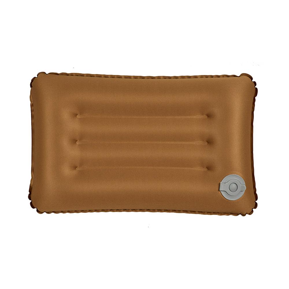 Chattanooga Snugpak Basecamp Ops Air Pillow Coyote, lightweight travel camping sleeping pad, inflated and ready for use.