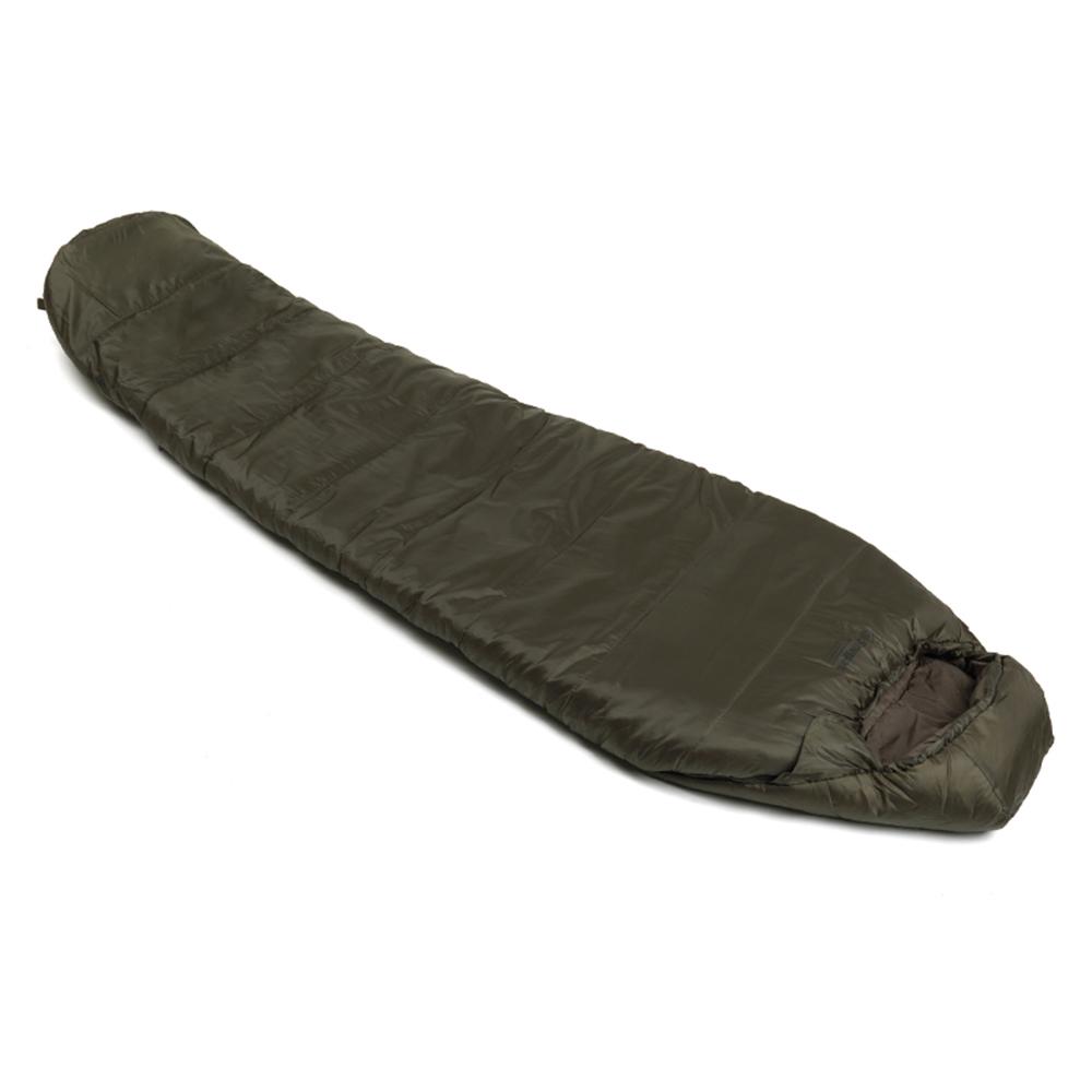 Olive green Snugpak Basecamp Ops Sleeper Extreme camping sleeping bag by Chattanooga, designed for warmth and outdoor adventures.