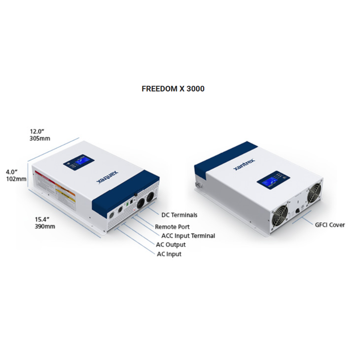 Xantrex Freedom X 3000 Watt Pure Sine Inverter Reliable AC Power 817-3000