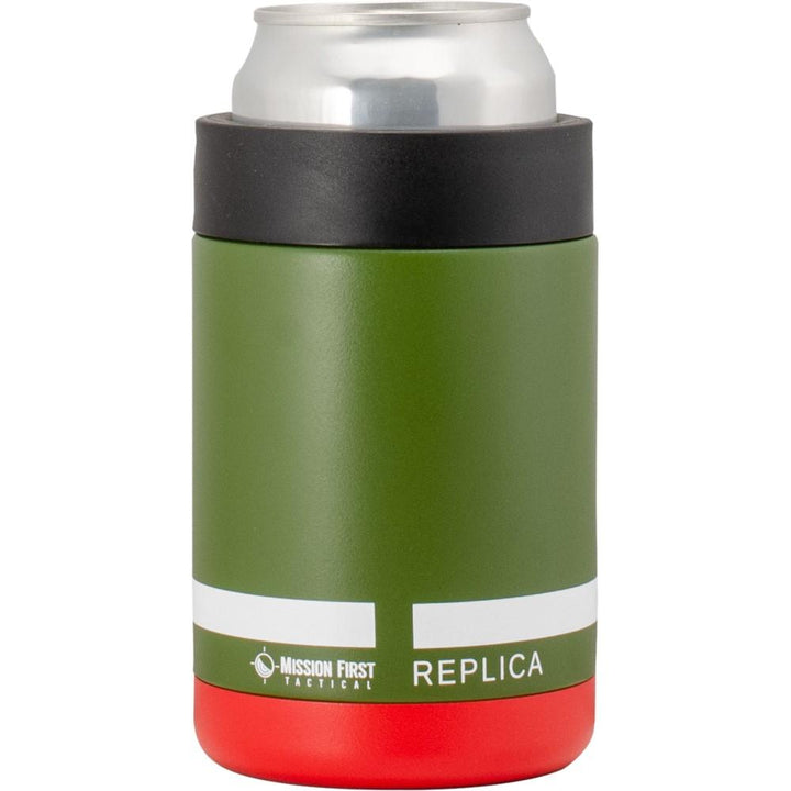 Mission First Tactical M18 Red Koozie Type Can Cooler 12 Oz Stainless Steel - POWER FIT SHOP — Powering Preparedness, Health &amp; Home