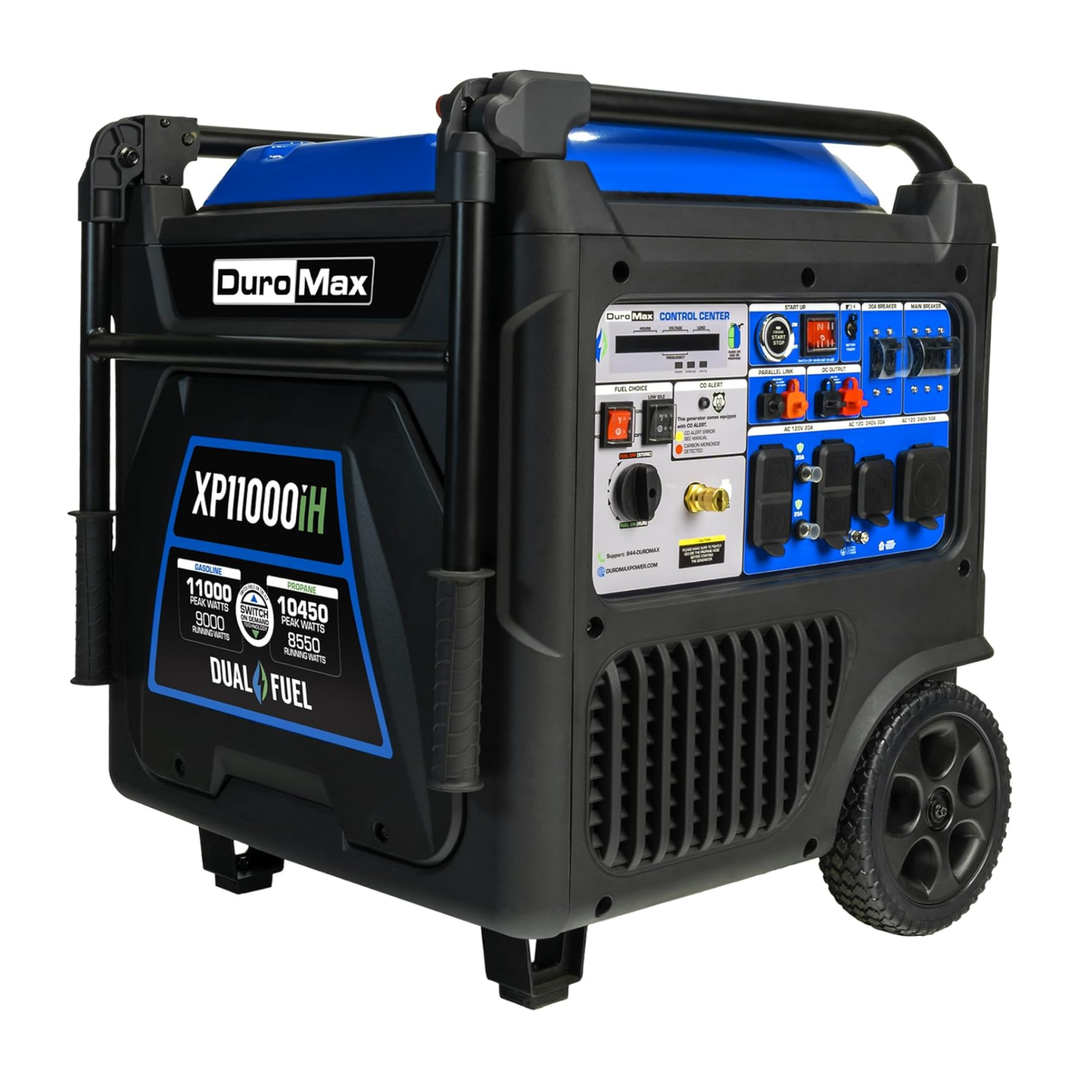 DuroMax XP11000iH 11000 Watt Dual Fuel Portable Digital Inverter Generator - POWER FIT SHOP — Powering Preparedness, Health &amp; Home