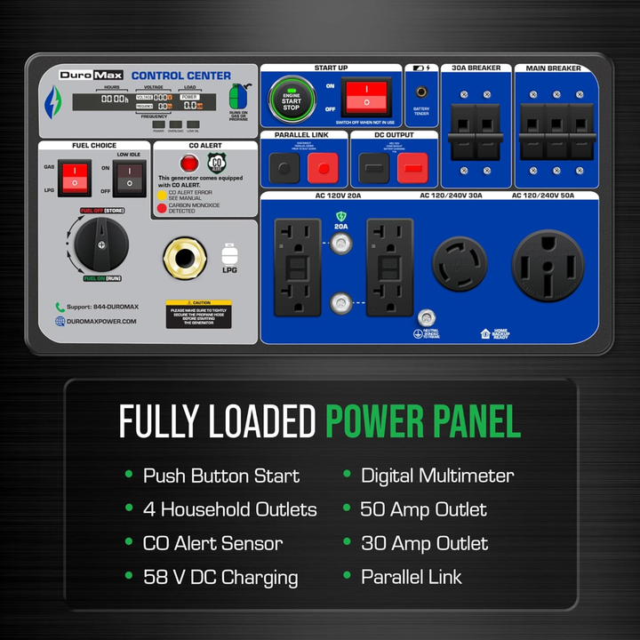 DuroMax XP11000iH 11000 Watt Dual Fuel Portable Digital Inverter Generator - POWER FIT SHOP — Powering Preparedness, Health &amp; Home