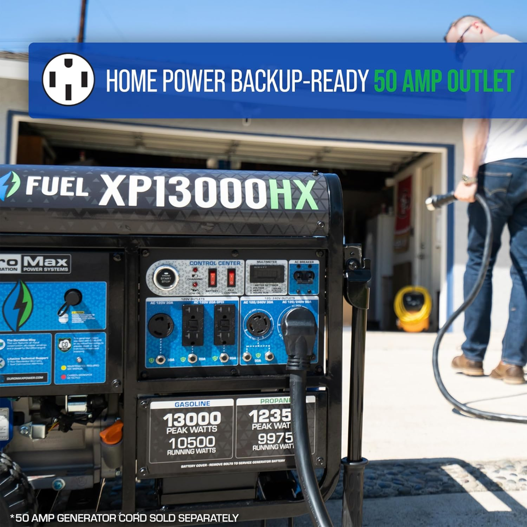 DuroMax XP13000HX 13000 Watt Dual Fuel Portable Generator Home Backup Power - POWER FIT SHOP — Powering Preparedness, Health &amp; Home