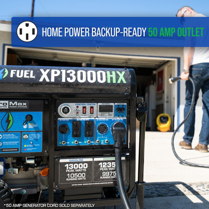 DuroMax XP13000HX 13000 Watt Dual Fuel Portable Generator Home Backup Power - POWER FIT SHOP — Powering Preparedness, Health &amp; Home