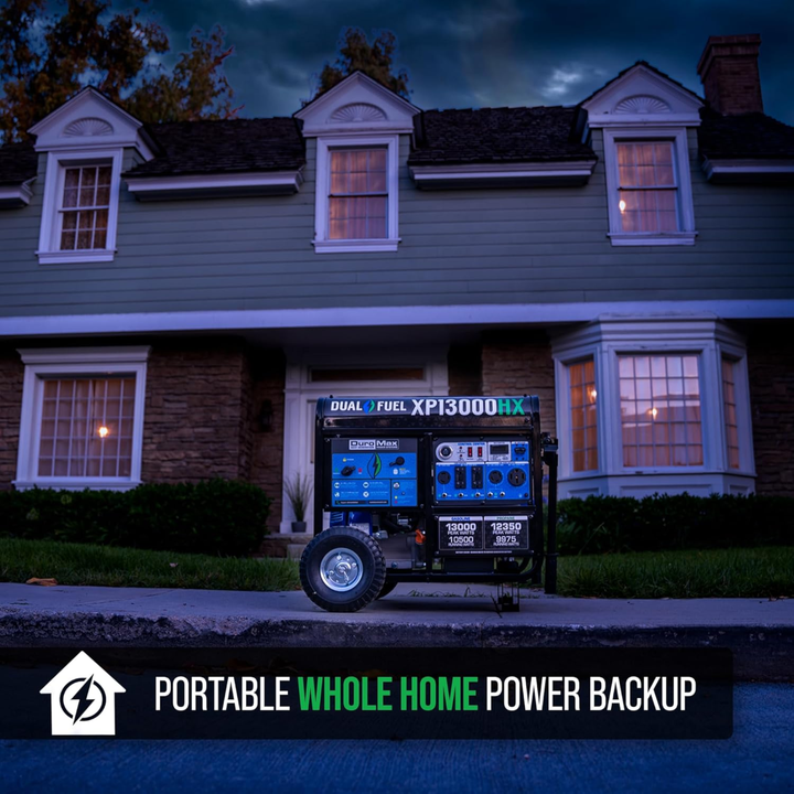 DuroMax XP13000HX 13000 Watt Dual Fuel Portable Generator Home Backup Power - POWER FIT SHOP — Powering Preparedness, Health &amp; Home
