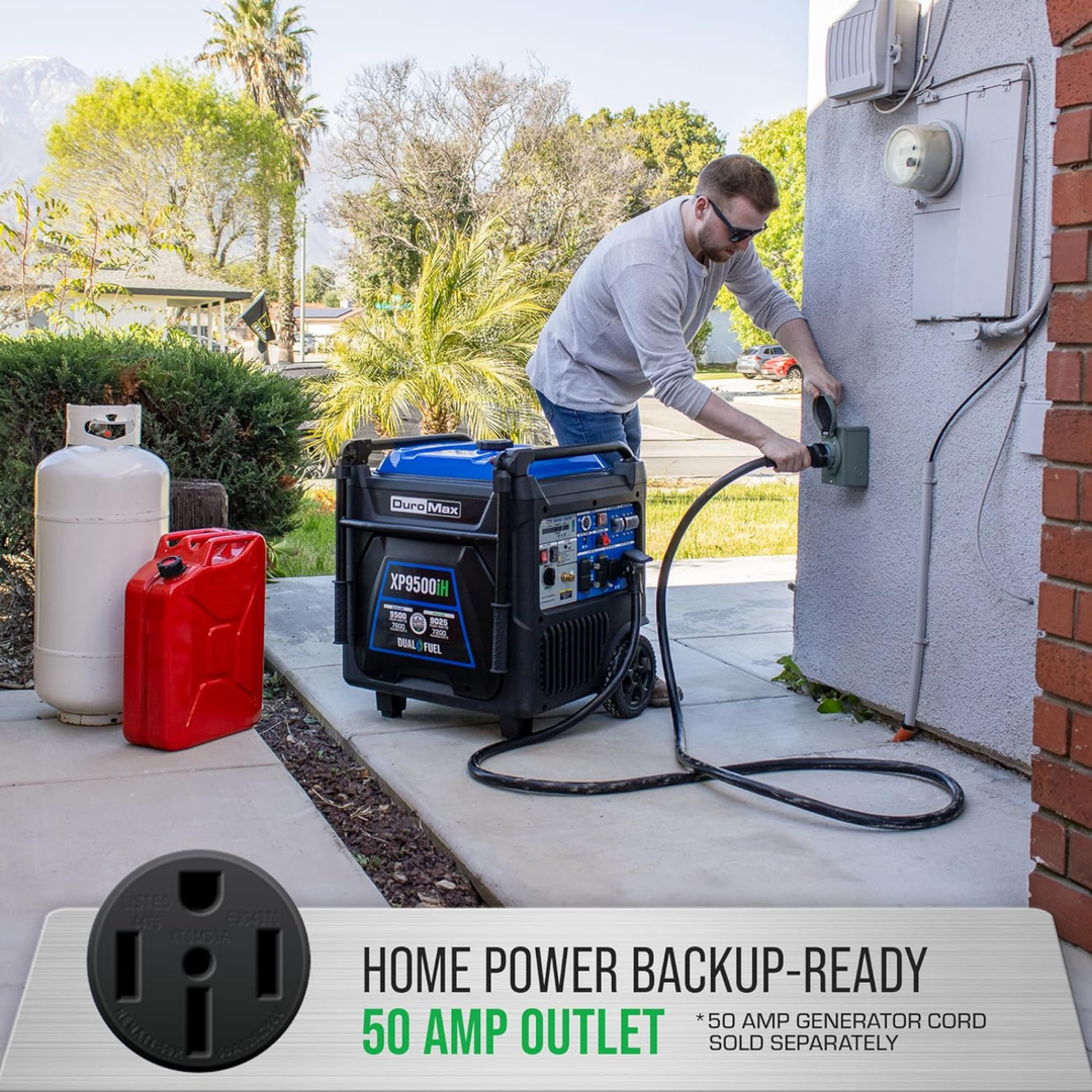 DuroMax XP13000EH 13000 Watt Dual Fuel Portable Emergency Home Backup Generator - POWER FIT SHOP — Powering Preparedness, Health &amp; Home