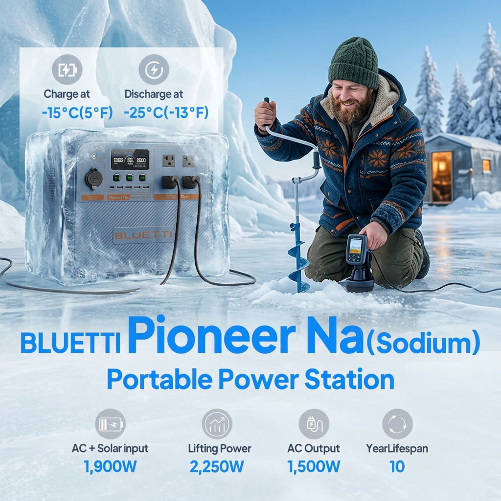 Bluetti Pioneer Na Solar Ready Power Station + QTY 1 OF 200W Solar Panel