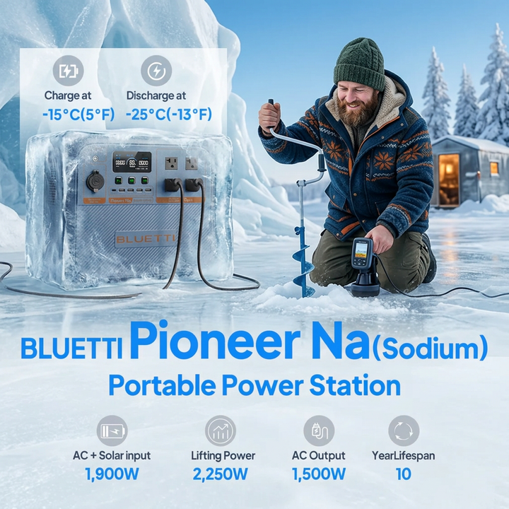 Bluetti Pioneer Na Solar Ready Power Station + QTY 1 OF 200W Solar Panel