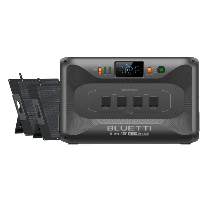 Bluetti Apex 300 Portable Power Station 2764.8Wh + QTY 2 OF 200W Solar Panels
