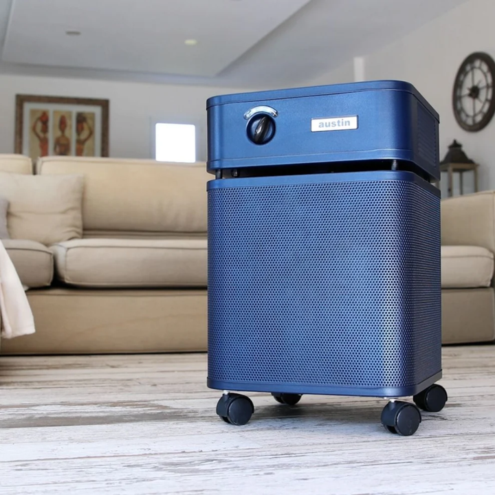 Austin Air HealthMate Plus Standard 220V Home Air Purifier HM450 Midnight Blue
