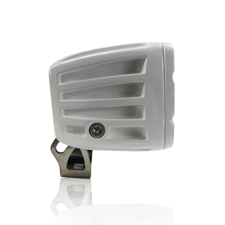 Black Oak LED 2" Marine Pod Light Diffused Optics White Housing 10 Watt Cree