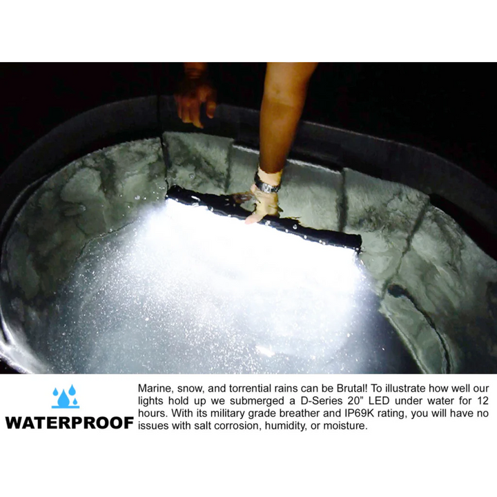 Black Oak LED 20" 940nm Infrared Double Row LED Light Bar Combo Optics Black