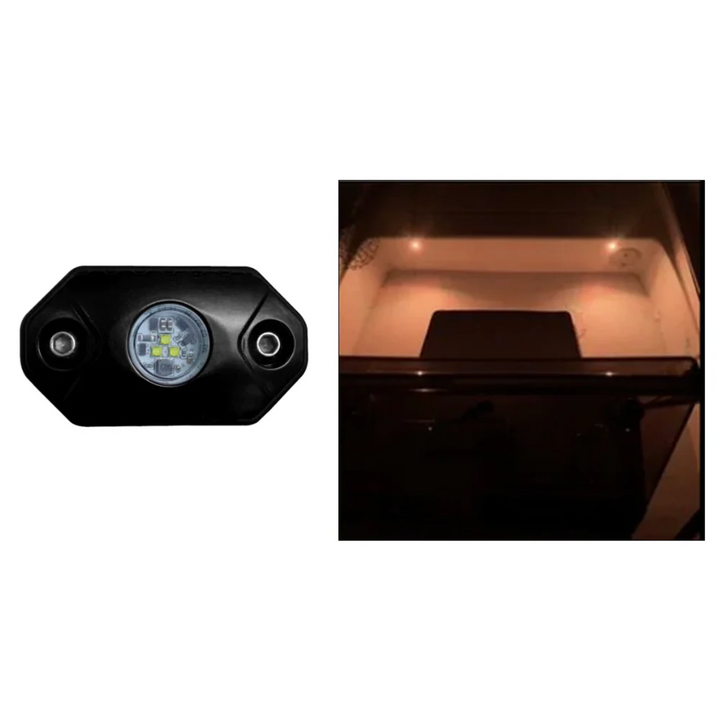Black Oak LED Rock Accent Light Amber 9W Black Housing 220 Raw Lumens