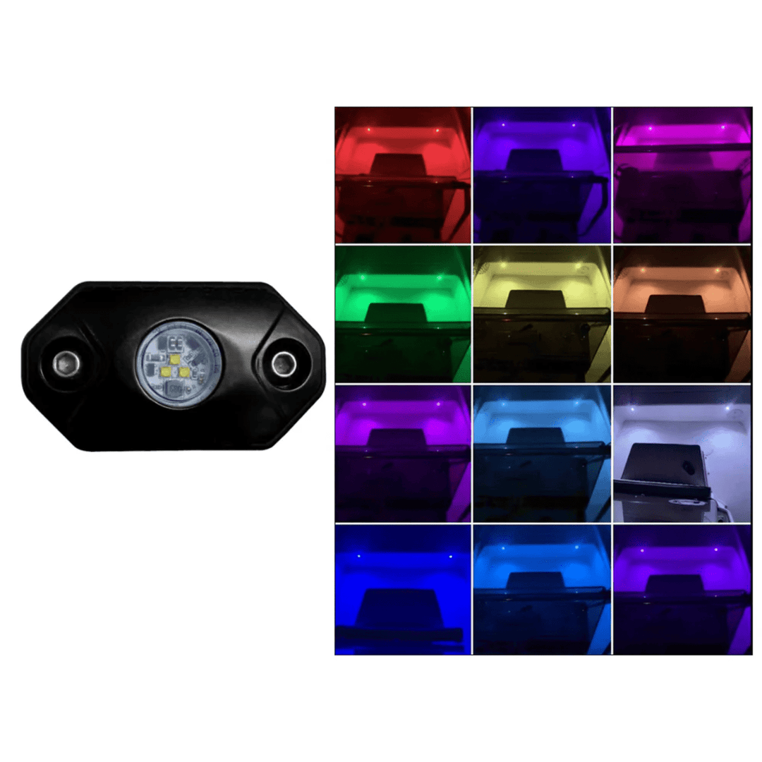 Black Oak LED Rock Accent Light RGB 9W Black Housing 220 Raw Lumens - POWER FIT SHOP — Powering Preparedness, Health &amp; Home