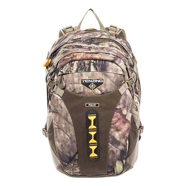 Chattanooga Tenzing Pace Backpack in Mossy Oak Breakup Country Camo with durable, comfortable storage and adjustable straps.