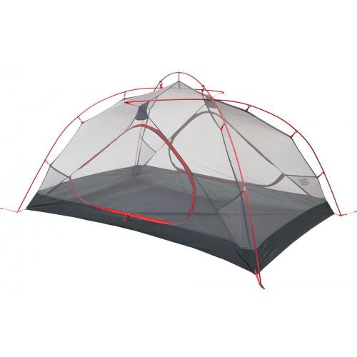 Chattanooga Alps Mountaineering Helix 2-person lightweight backpacking camping tent set up outdoors in a natural environment