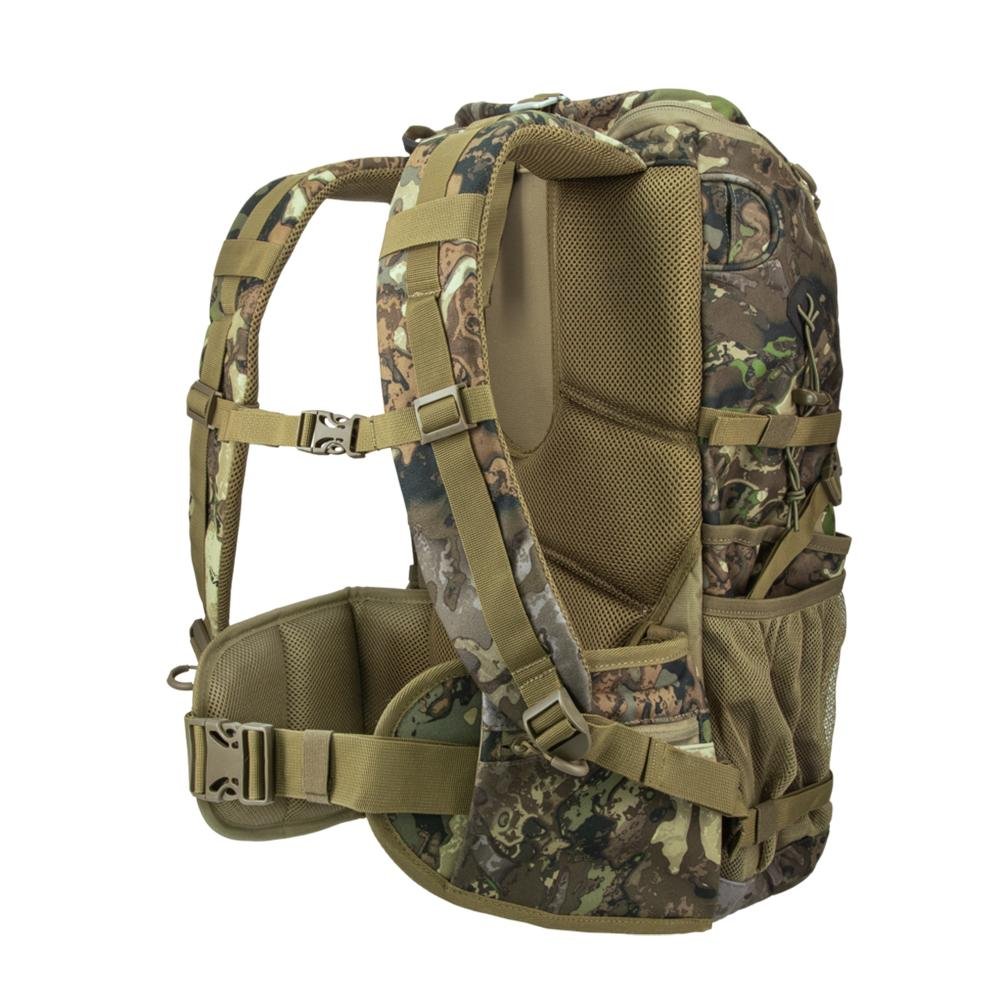 Chattanooga Muddy Pro 1500 Pack Veil Canyon hybrid outdoor backpack with rain cover, featuring multiple compartments and adjustable straps.