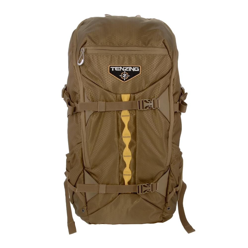 Chattanooga Tenzing Day Pack 2100 backpack in buckskin tan with durable ripstop fabric, outdoor storage, and adjustable straps.