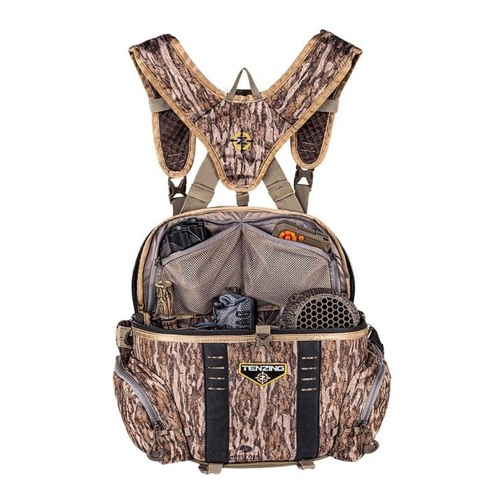 Chattanooga Tenzing Hangtime Lumbar Pack in camo, durable outdoor hiking and camping waist bag with multiple compartments.