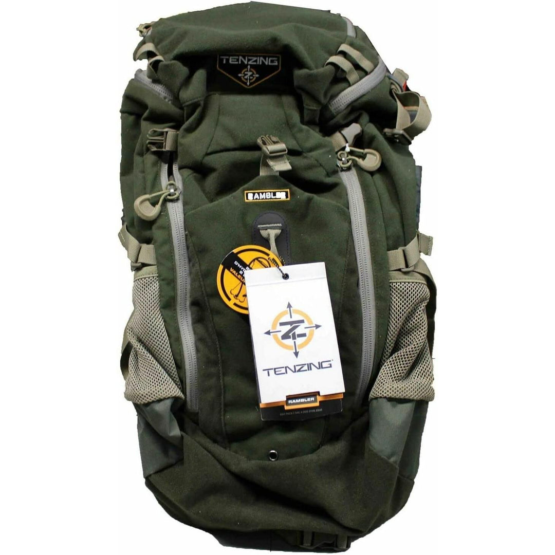 Chattanooga Tenzing TX15 Rambler Loden green backpack with sturdy straps and multiple compartments.