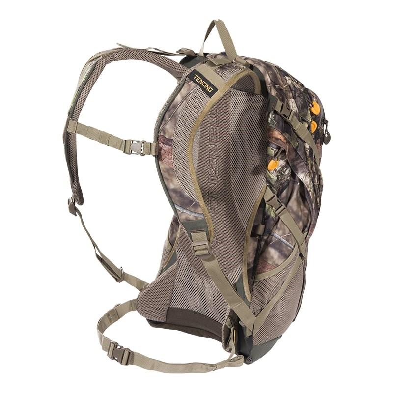 Chattanooga Tenzing Voyager Day Pack backpack in camo with durable outdoor design, ideal for hiking and camping adventures.