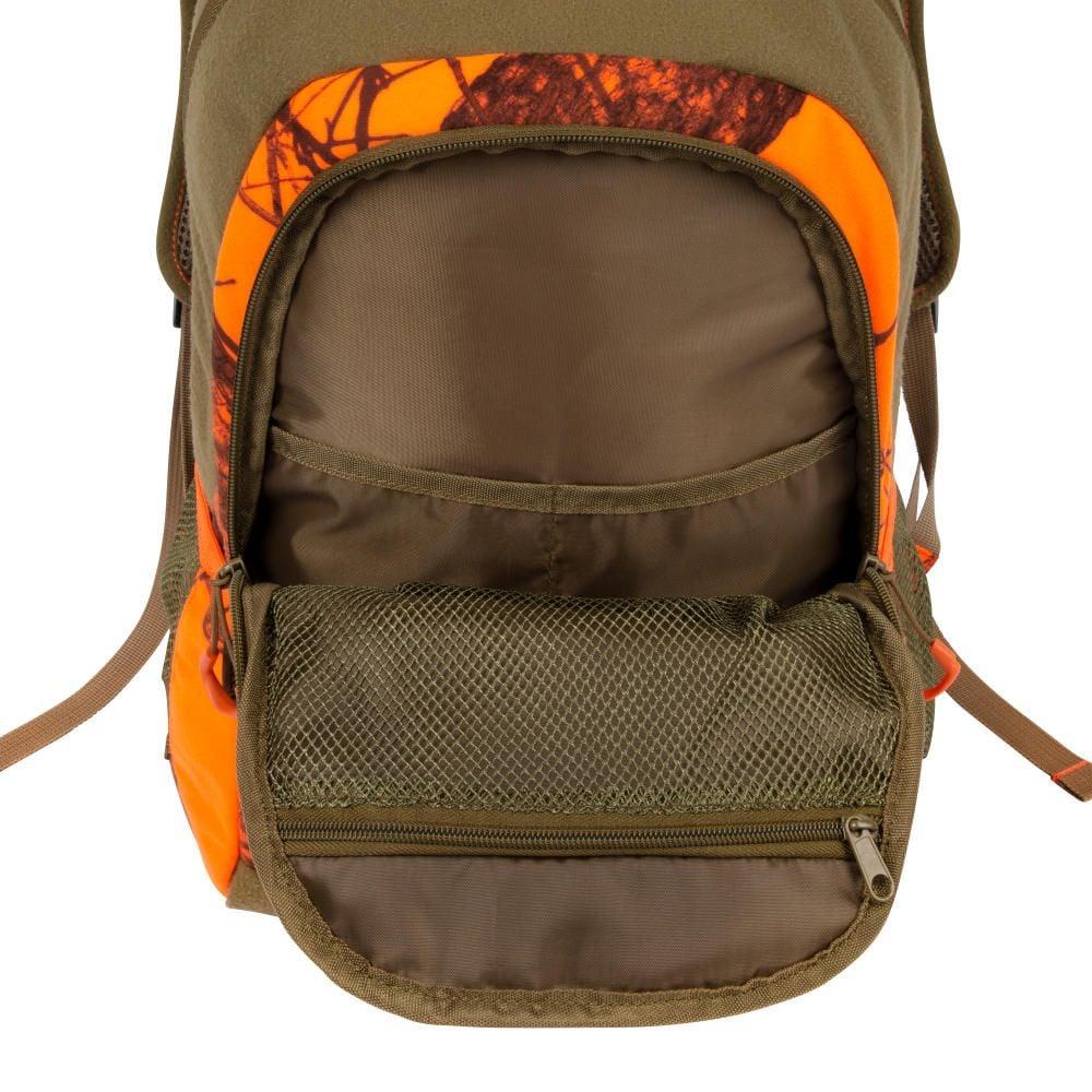 Chattanooga Allen Company Terrain Backpack in Mossy Oak Break-Up Blaze, lightweight and durable outdoor daypack with multiple compartments.