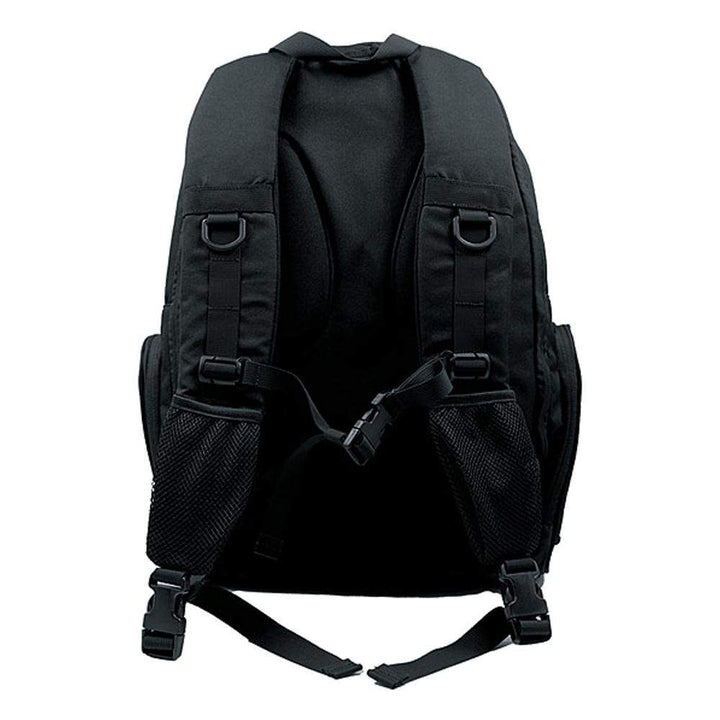 Black Chattanooga Juggernaut 5-Day Backpack with multiple compartments and padded straps, designed for durability and comfort.