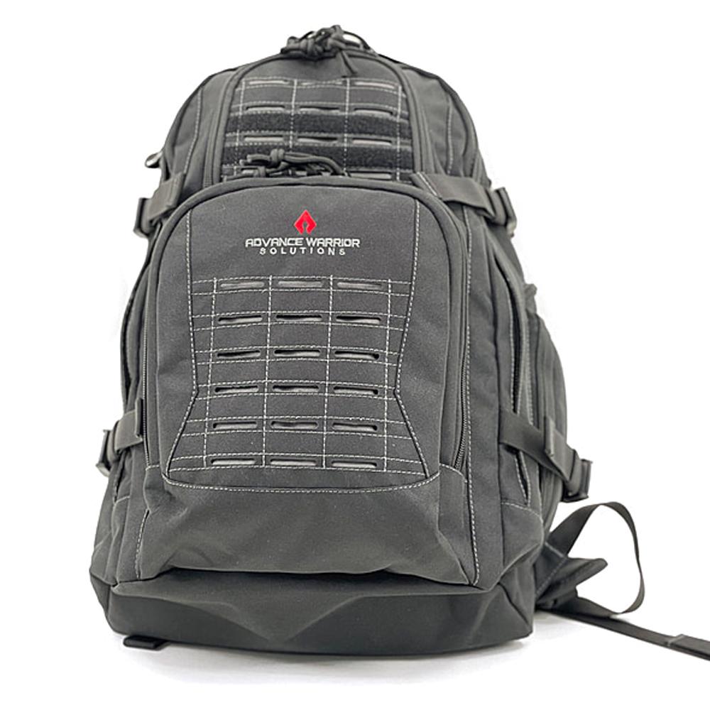 Black Advance Warrior Solutions Spear 3-Day Backpack by Chattanooga, durable outdoor gear bag with multiple compartments.
