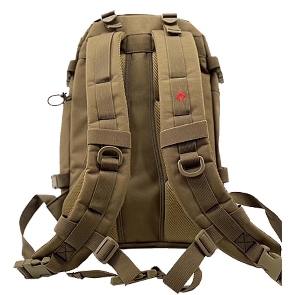 Chattanooga Advance Warrior Solutions SPEAR 3 Day Backpack in tan and black with multiple compartments and rugged design.