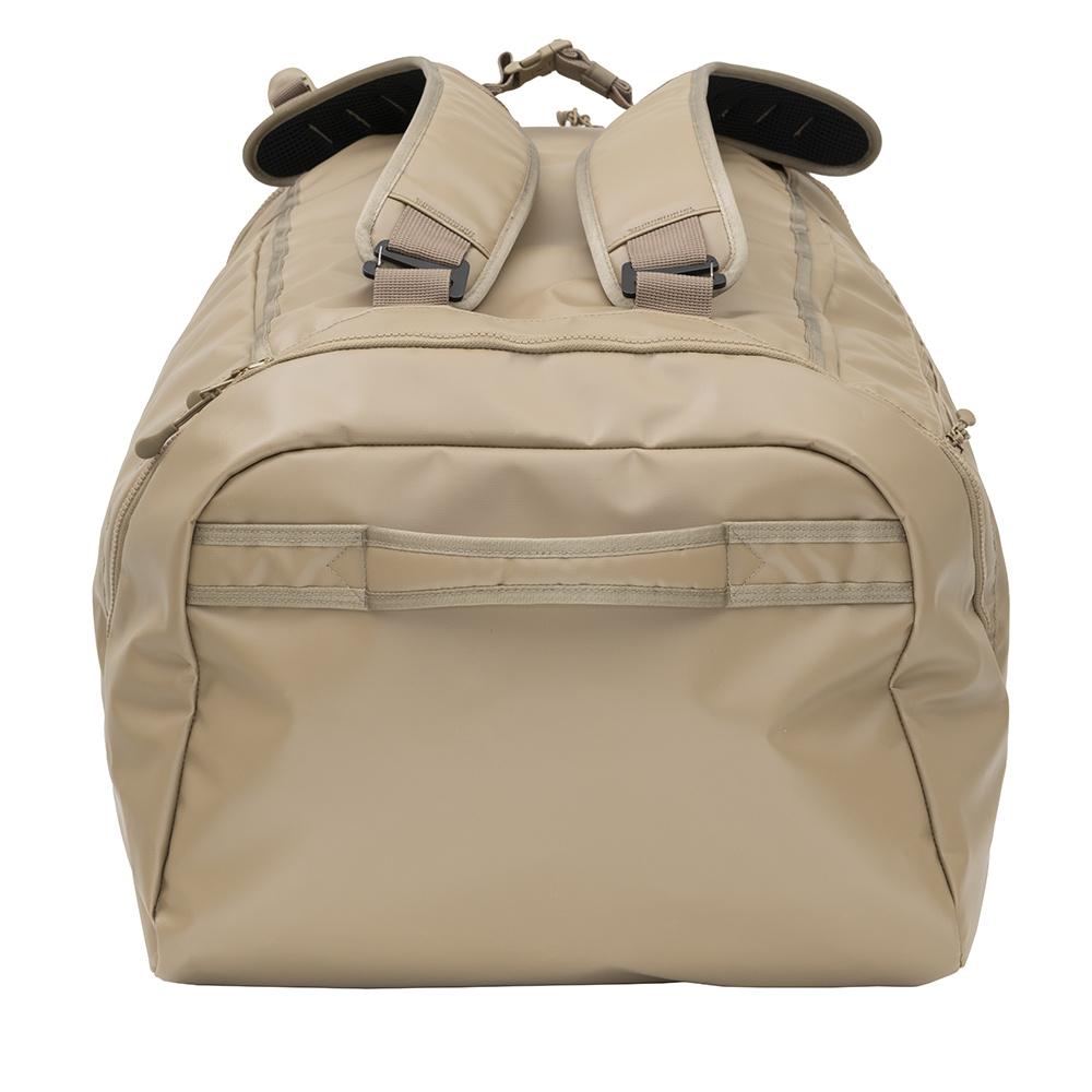 Chattanooga Alps Outdoors Refuge Duffel Bag 110L in tan, durable travel gear storage with sturdy handles and spacious interior.