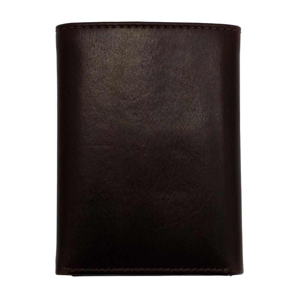 S&amp;W Tri - Fold Wallet Brown Top Grain Leather Durable Compact RFID Protection - POWER FIT SHOP — Powering Preparedness, Health &amp; Home