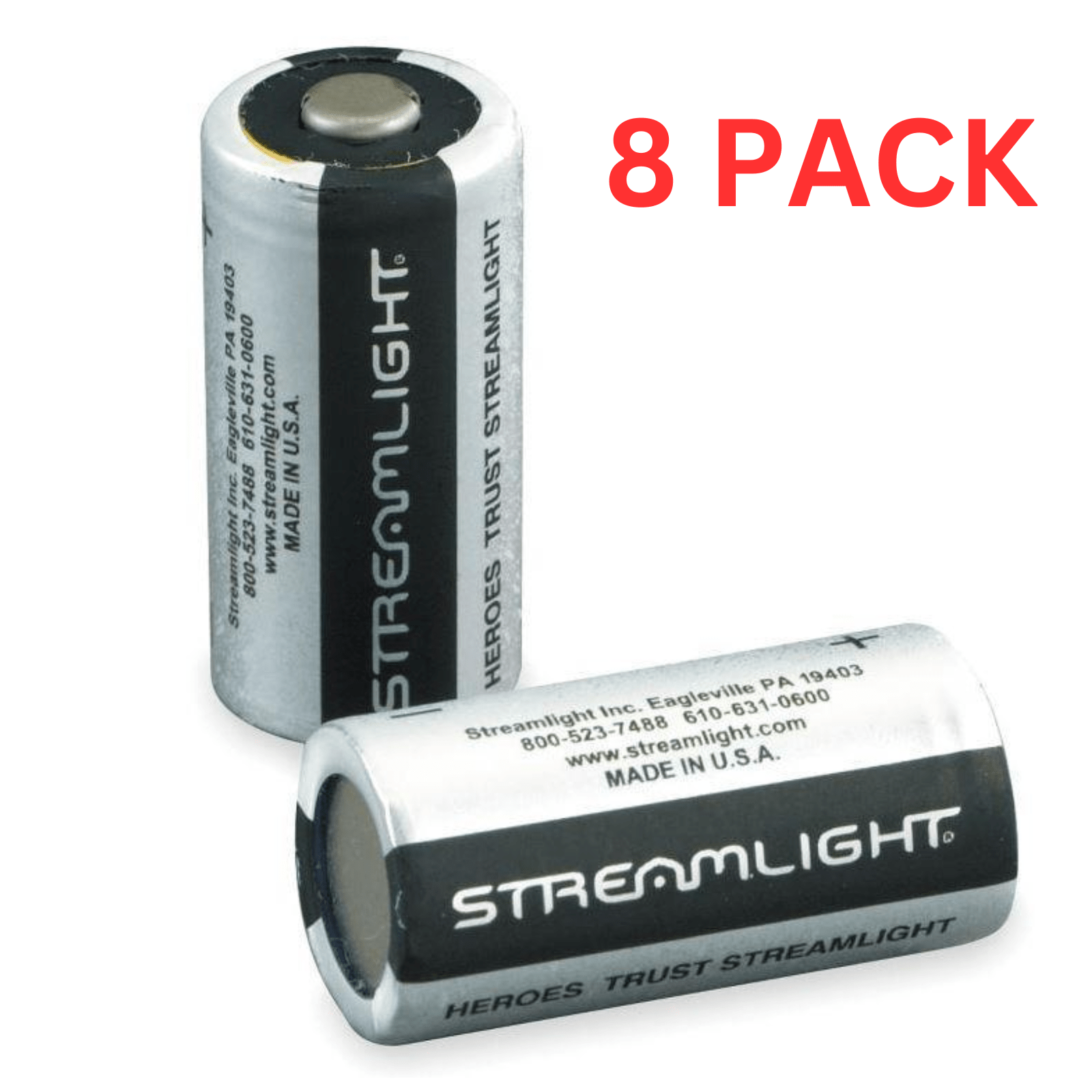 Chattanooga Streamlight CR2 Lithium Batteries 8-pack for high-performance power and reliable energy.