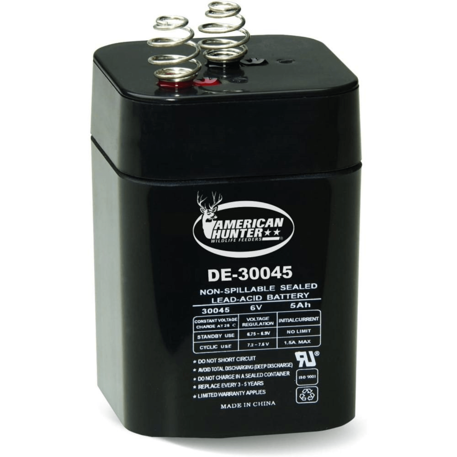 Chattanooga GSM American rechargeable lantern battery 6V 5A with spring top, suitable for outdoor lighting and emergency use