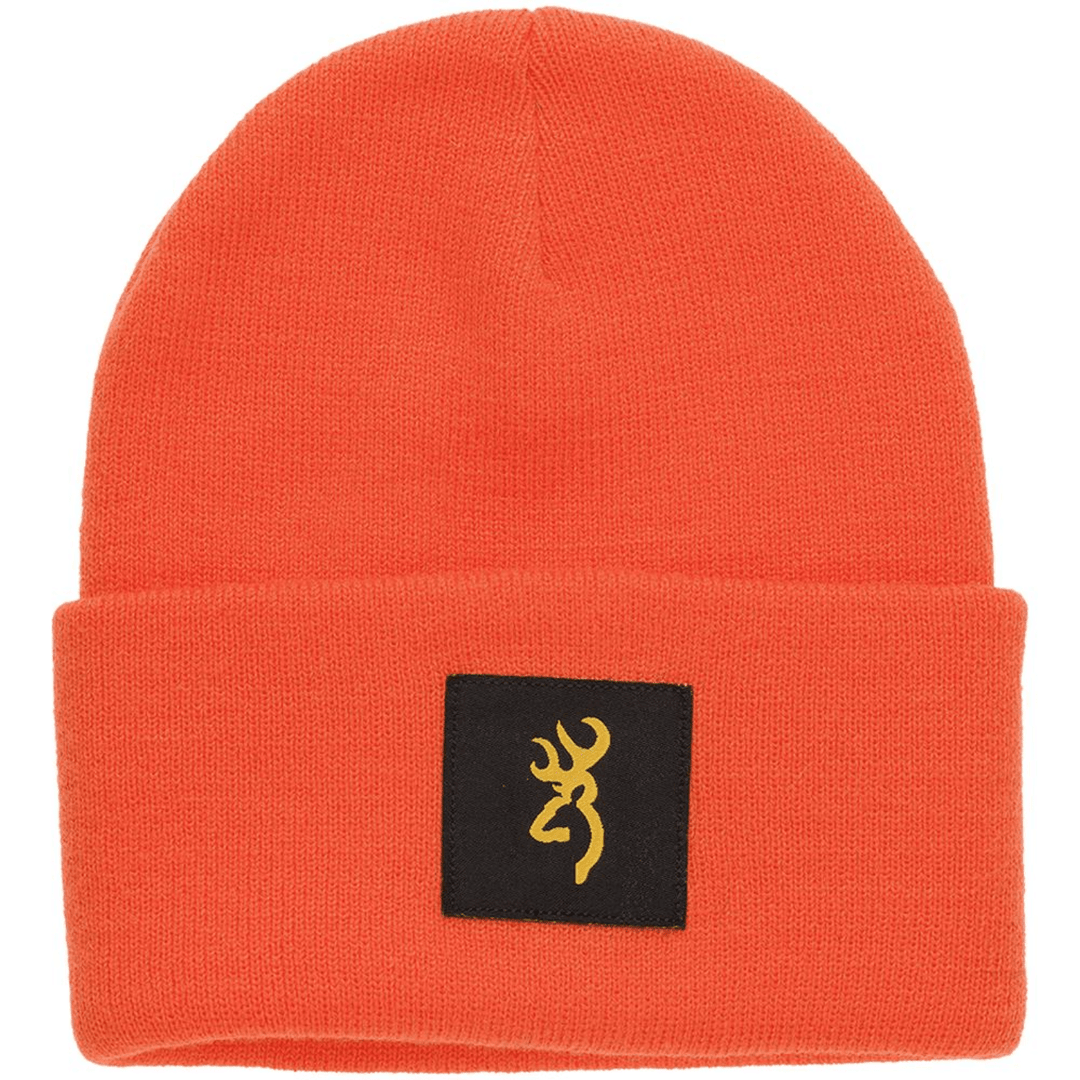 Chattanooga Browning beanie in Still Water Blaze acrylic, soft, warm, and stylish with a snug fit and vibrant color.
