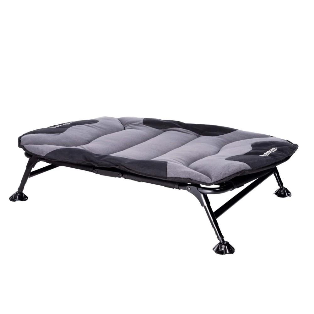 Chattanooga Momarsh Home Cot Elevated Pet Bed in grey, foldable, durable, comfortable raised seat for pets.
