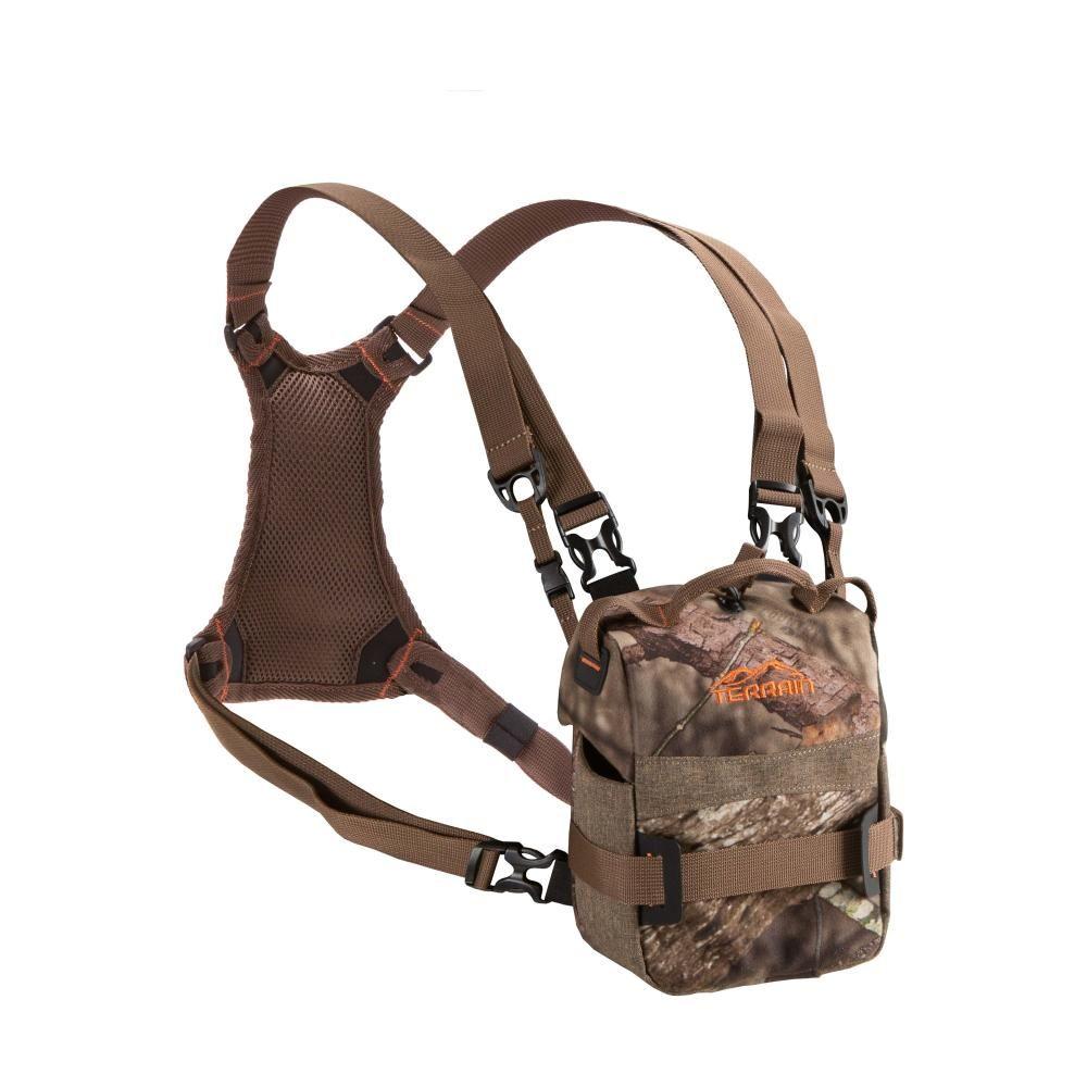 Chattanooga Allen Terrain Mesa bino case with harness in Mossy Oak Break Up Country camo, designed for binocular protection and carrying.