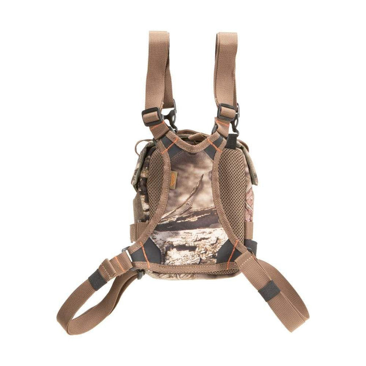 Chattanooga Allen Terrain Mesa binocular case with harness in Mossy Oak Break Up Country camouflage, designed for outdoor gear.
