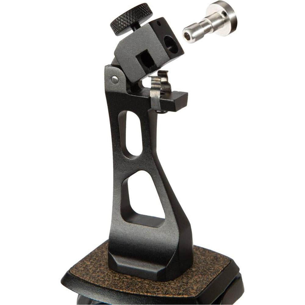 Chattanooga quick release bino tripod adaptor attached to binoculars, durable outdoor gear for secure, easy tripod mounting.