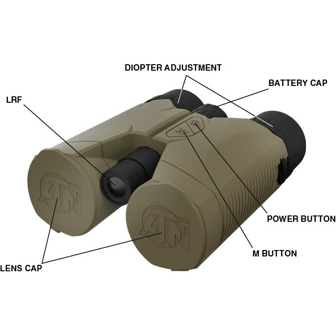 ATN Binocular 10x42 Laser 3000m w/Bluetooth High Performance Outdoor Optics - POWER FIT SHOP — Powering Preparedness, Health &amp; Home
