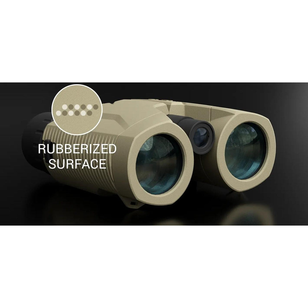 Chattanooga ATN binoculars 10x42 with laser rangefinder, Bluetooth, high-performance outdoor optics, and 3000m viewing range.