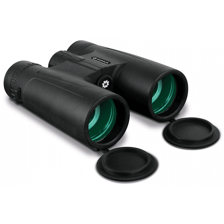 Chattanooga Konus Compact Binocular 10x42mm with black rubber coating, roof prism, fully coated lenses, and ergonomic design.