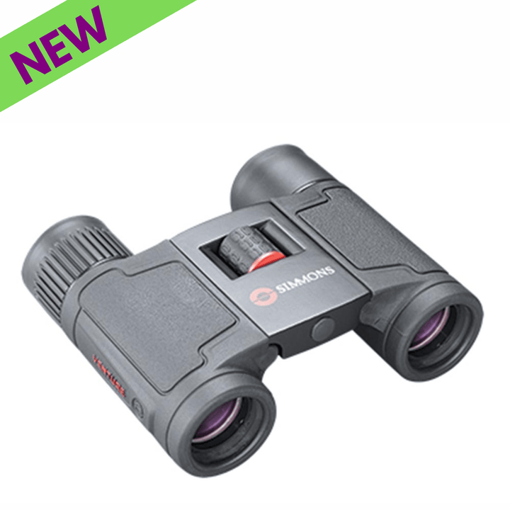 Chattanooga Simmons Venture Binocular 8x21mm compact black folding roof outdoor optics for clear, close-up viewing.