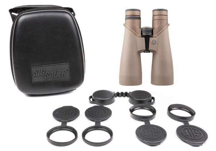 Chattanooga Sig ZULU10 HDX binoculars with 10x42mm lenses, featuring a black body and textured grip for outdoor viewing.