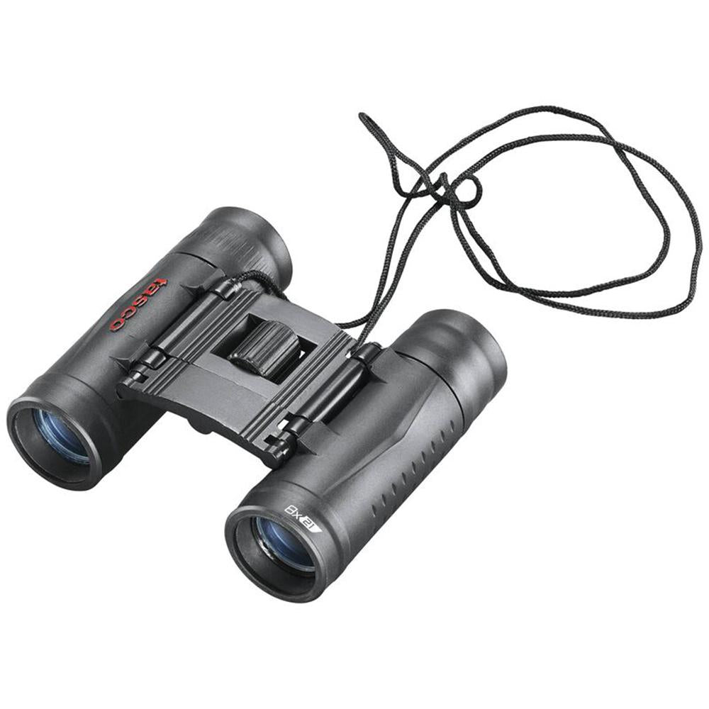 Chattanooga Tasco Essentials 8x21mm compact roof binoculars with black fully-coated optics for clear, close-up viewing.