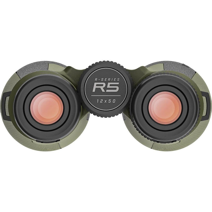 Chattanooga 12x50 Trophy R5 Ranger Green roof prism binoculars with dielectric FMC coating for outdoor and wildlife viewing.