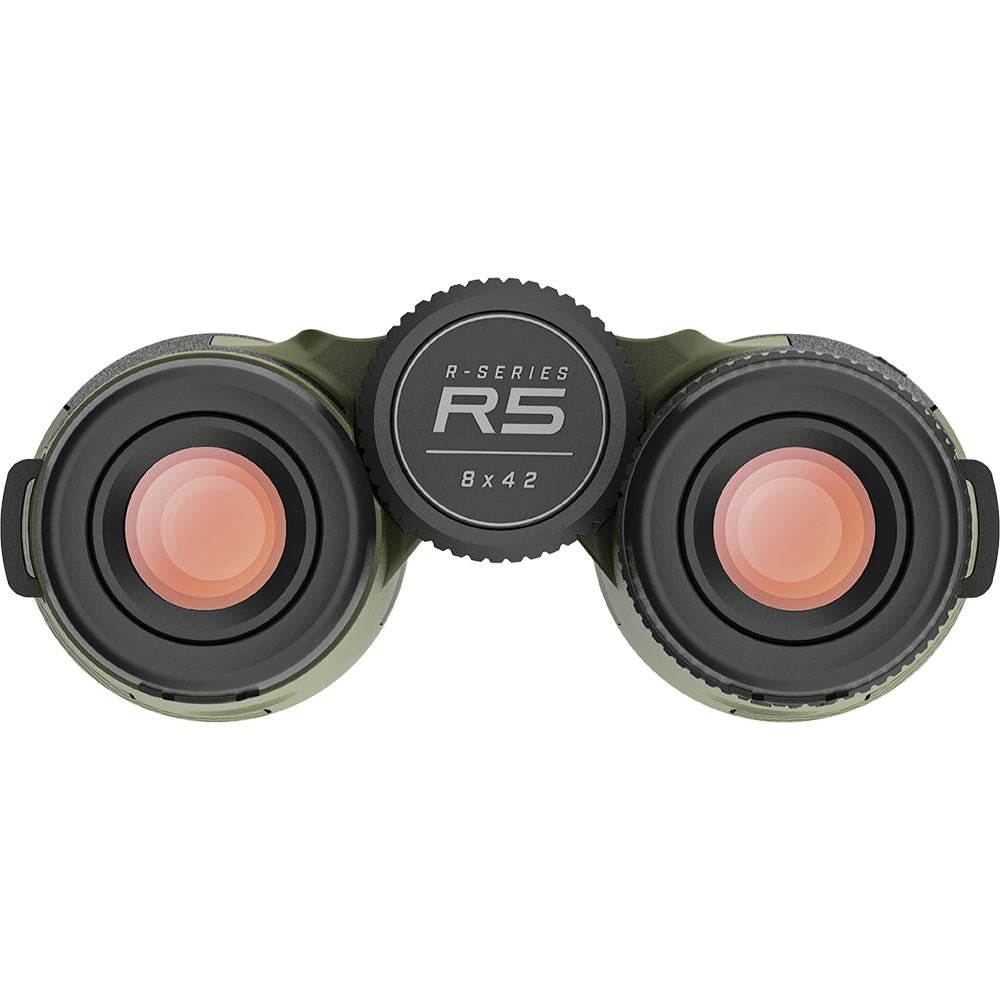 Chattanooga 8x42 Trophy R5 Ranger Green roof prism binoculars with dielectric FMC coating for clear, bright vision.