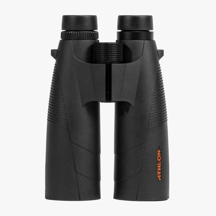Chattanooga Athlon Optics Cronus G2 UHD 15x56 binoculars with black body and large eyepieces, ideal for high-powered viewing.