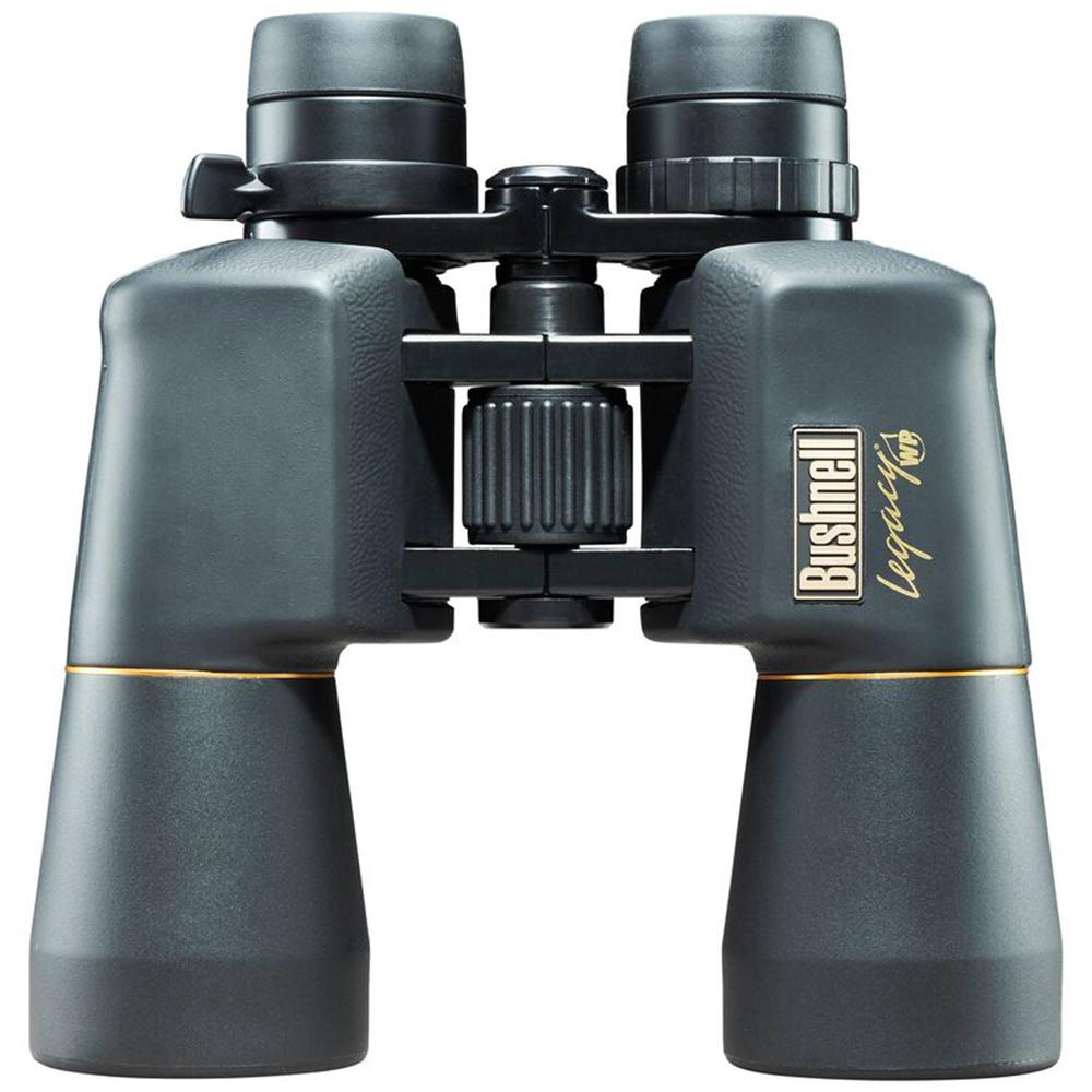 Chattanooga Bushnell 10-22x50mm black Porro prism binoculars with water-resistant design and zoom feature.